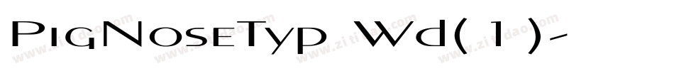 PigNoseTyp Wd(1)字体转换